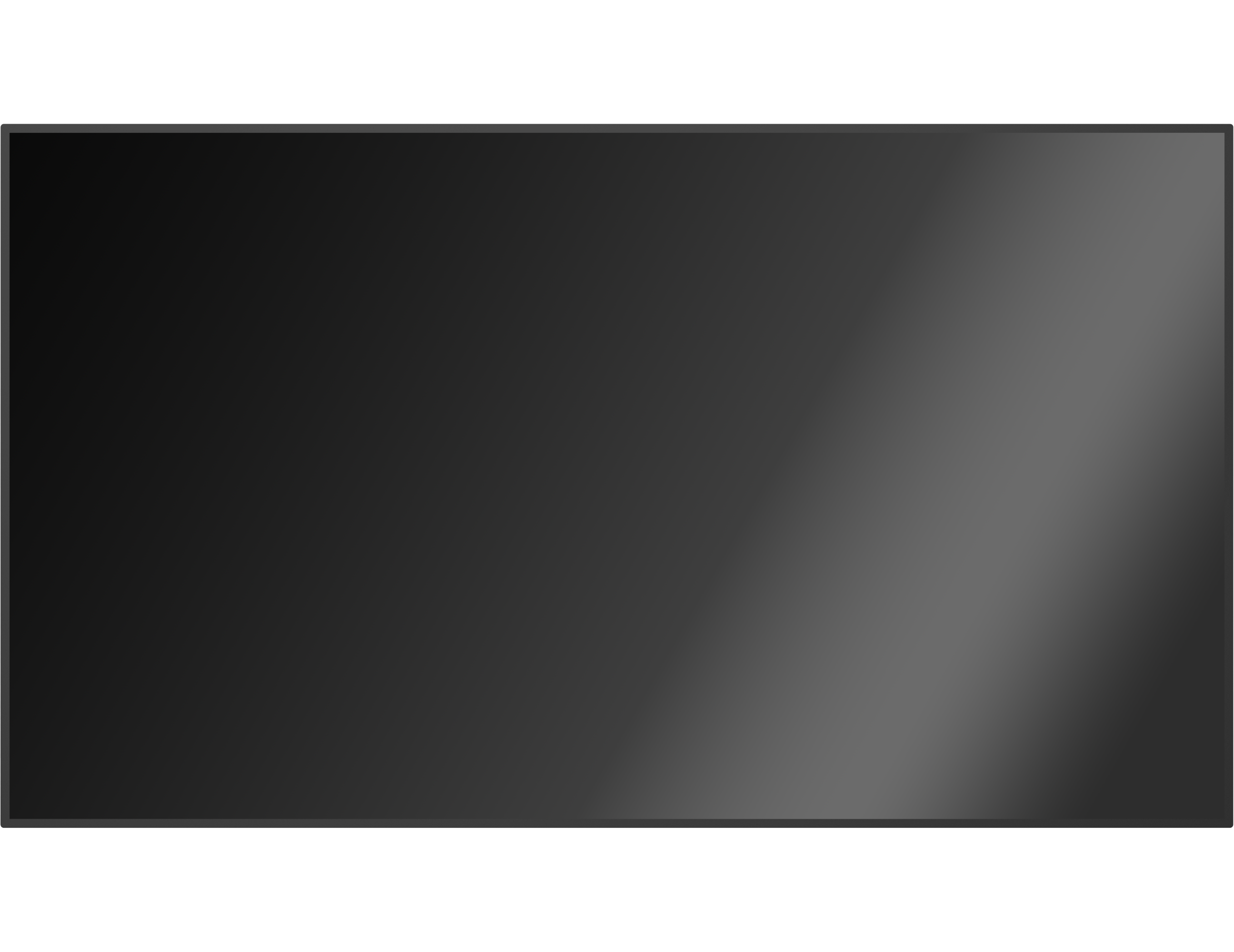 lumafy CORE 4K Digital Signage Display, Frontansicht mit schwarzem Bildschirm