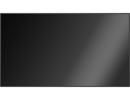 lumafy ONE 4K Digital Signage Display, Frontansicht mit schwarzem Bildschirm